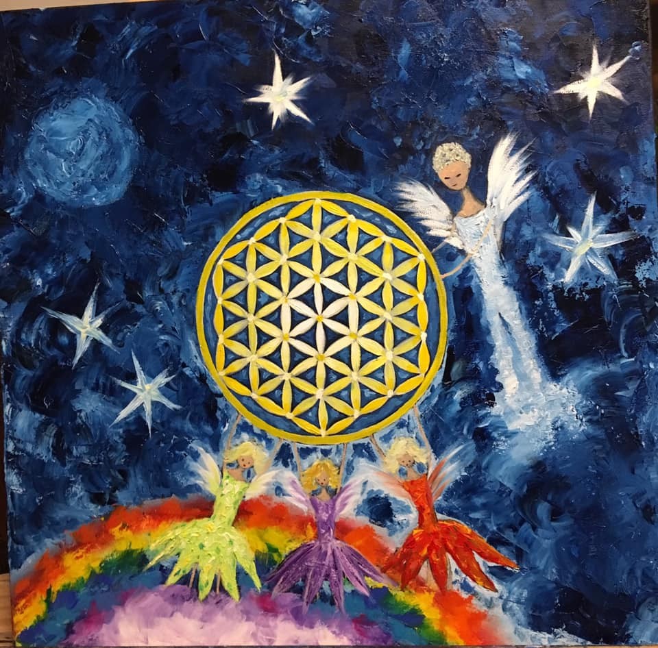 anges et fleur de vie