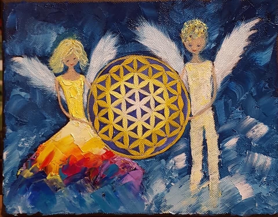 anges et fleur de vie